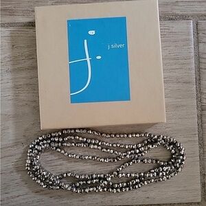 j. Silver Multi-Strand Silver Necklace